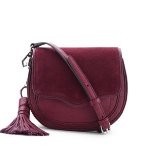 NWT Rebecca Minkoff Mini Suki Saddlebag Port Wine